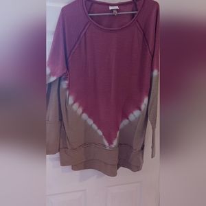 Long sleeve tie dyed sweater
